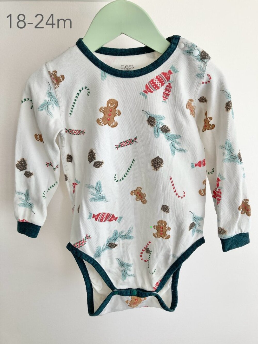 (🎨$3 PLAY) Nest Designs 18-24 Months Toddler Christmas Holiday Bodysuit Winter